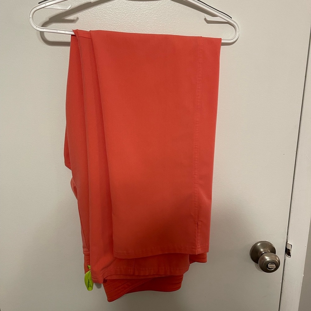 Hot Coral Kade Figs Pants